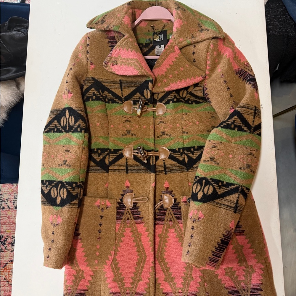 Aztec Patterned Coat - image 1